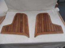 Scout 350 LXF set of (2) teakwood swim platform, part #DH1122 marine boat