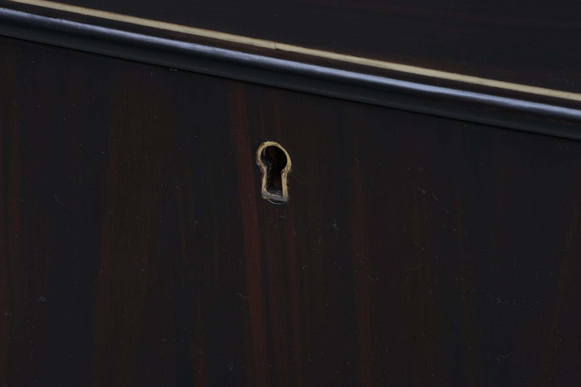 Alfonso Marina Ebony Veneer With Bronze Hardware Sideboard