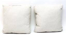 Belgian White Linen Custom Throw Pillows