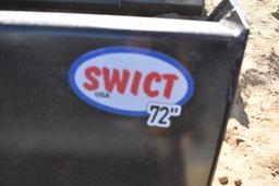 Swict 72" bucket skid steer attachment