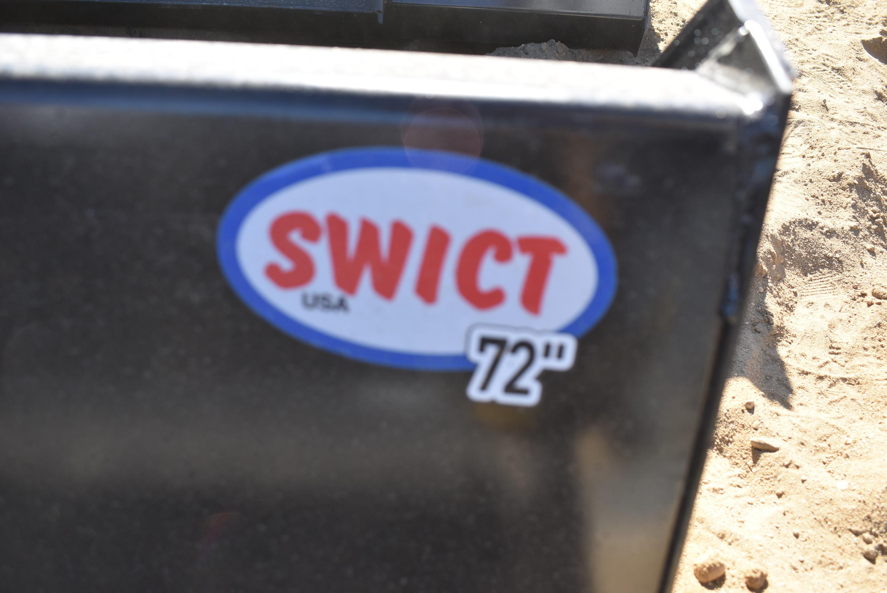 Swict 72" bucket skid steer attachment