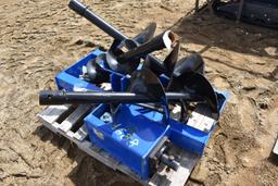 Skid steer auger attachment set