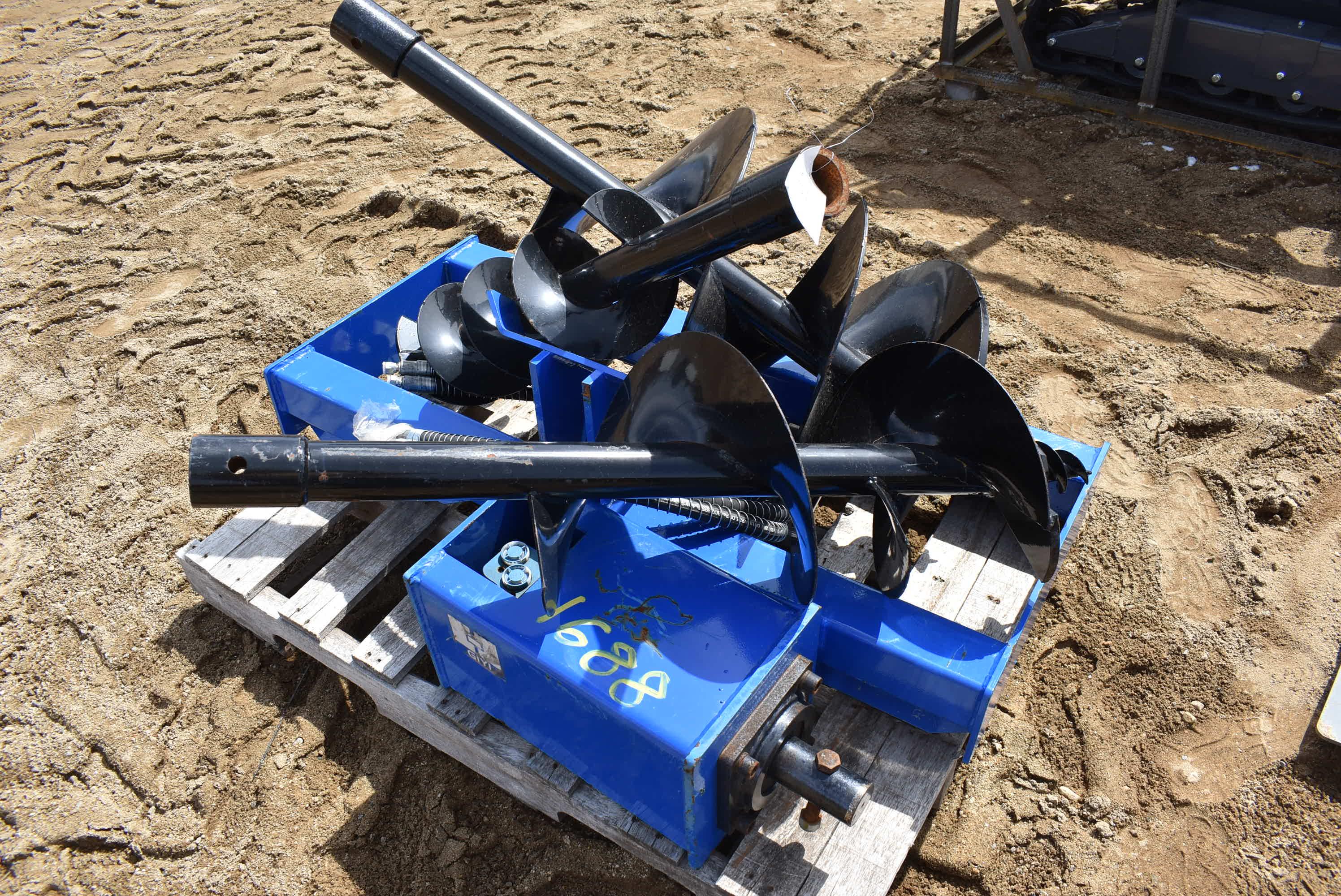 Skid steer auger attachment set