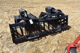 72" rock grapple bucket skid steer attachment