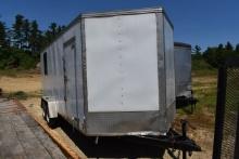 V nose 18' dual axle workshop trailer