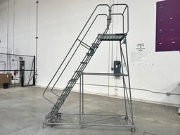 10 Step Rolling Safety Ladder