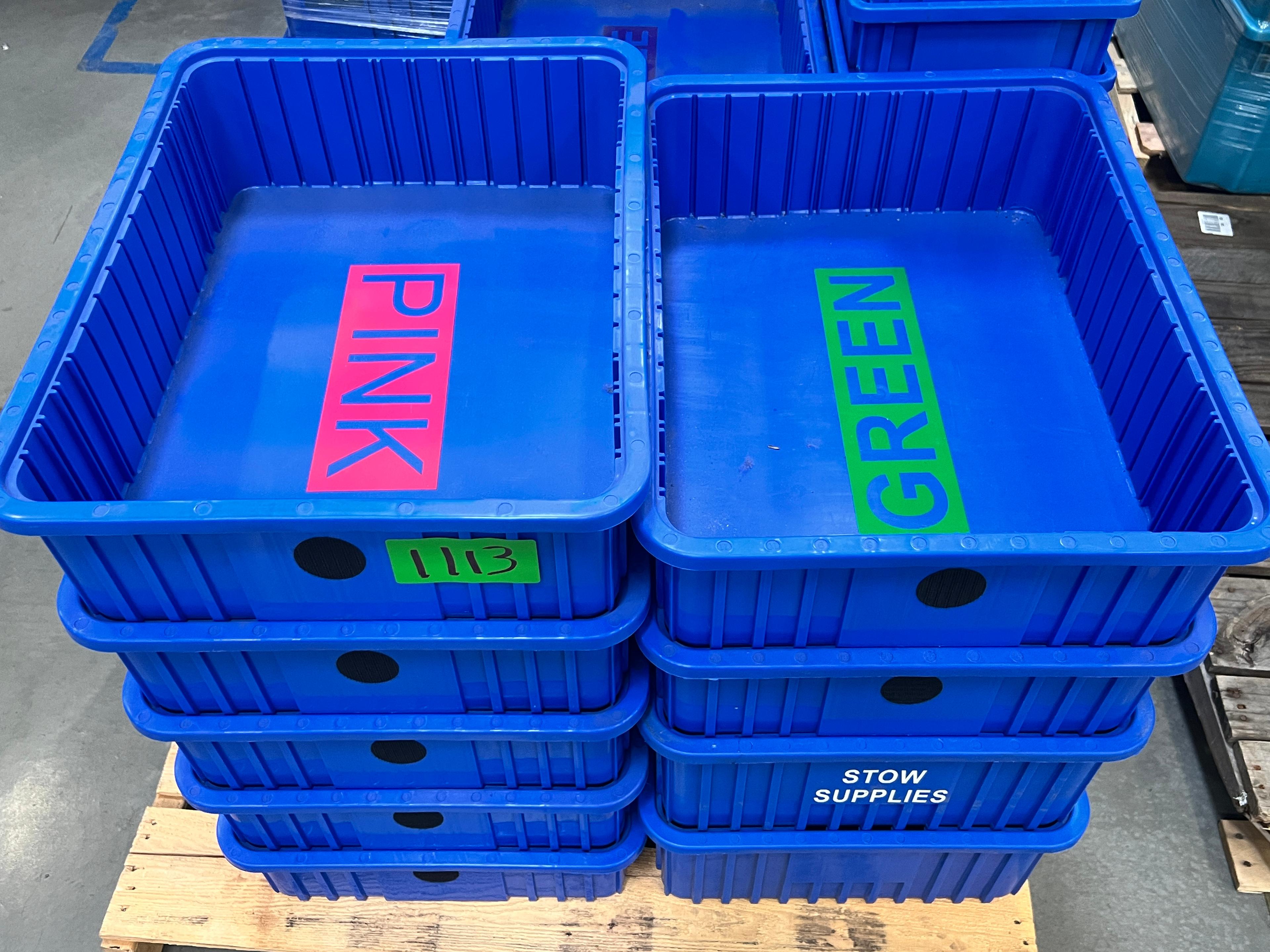 Blue Bins Various Sizes