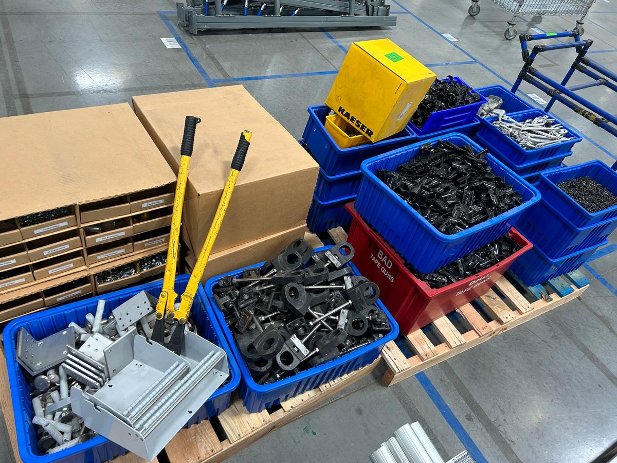 Cart Full Of Bracket Material, Clamp & Hinges