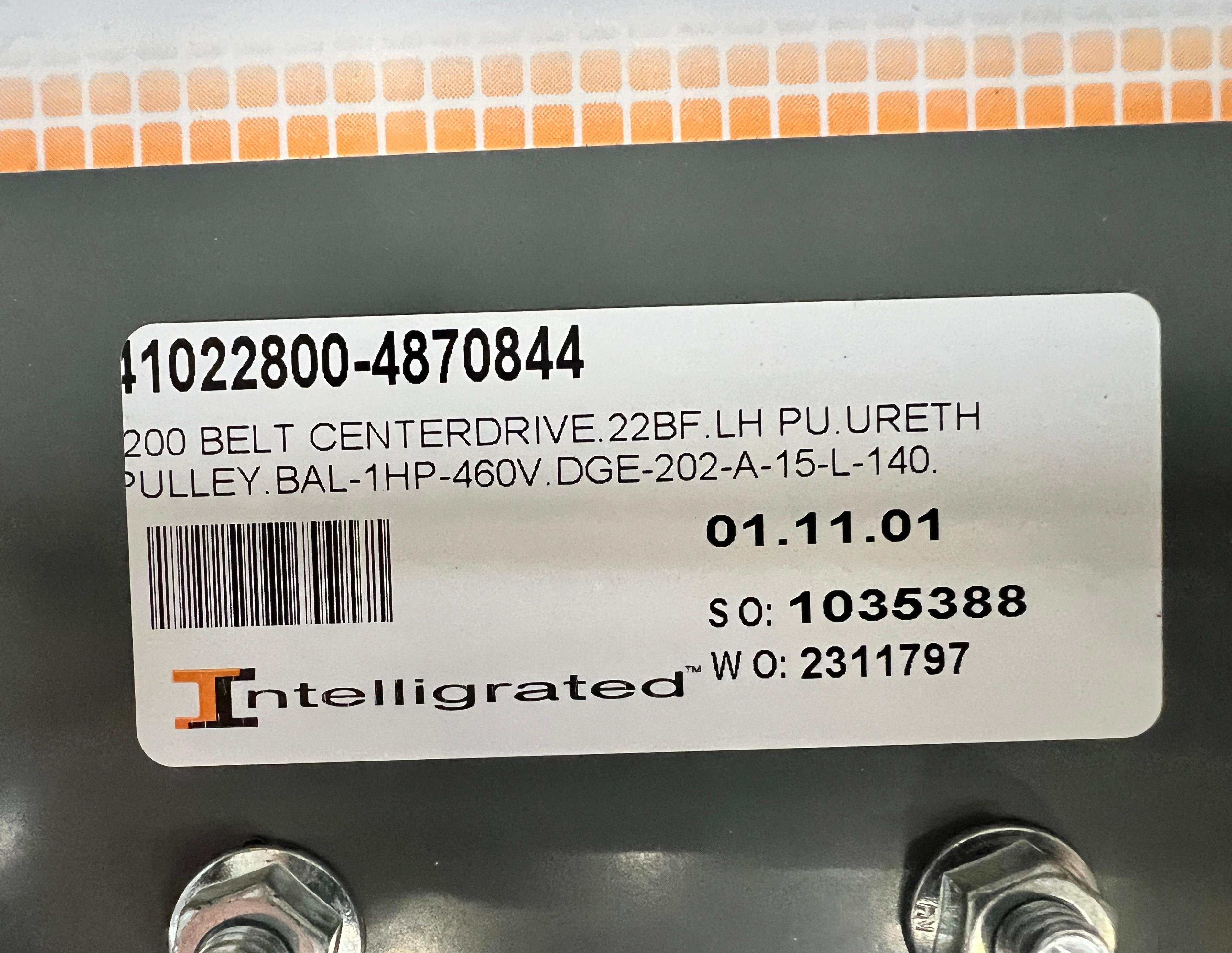 Intelligrated Conveyor 200 Belt Center Drive