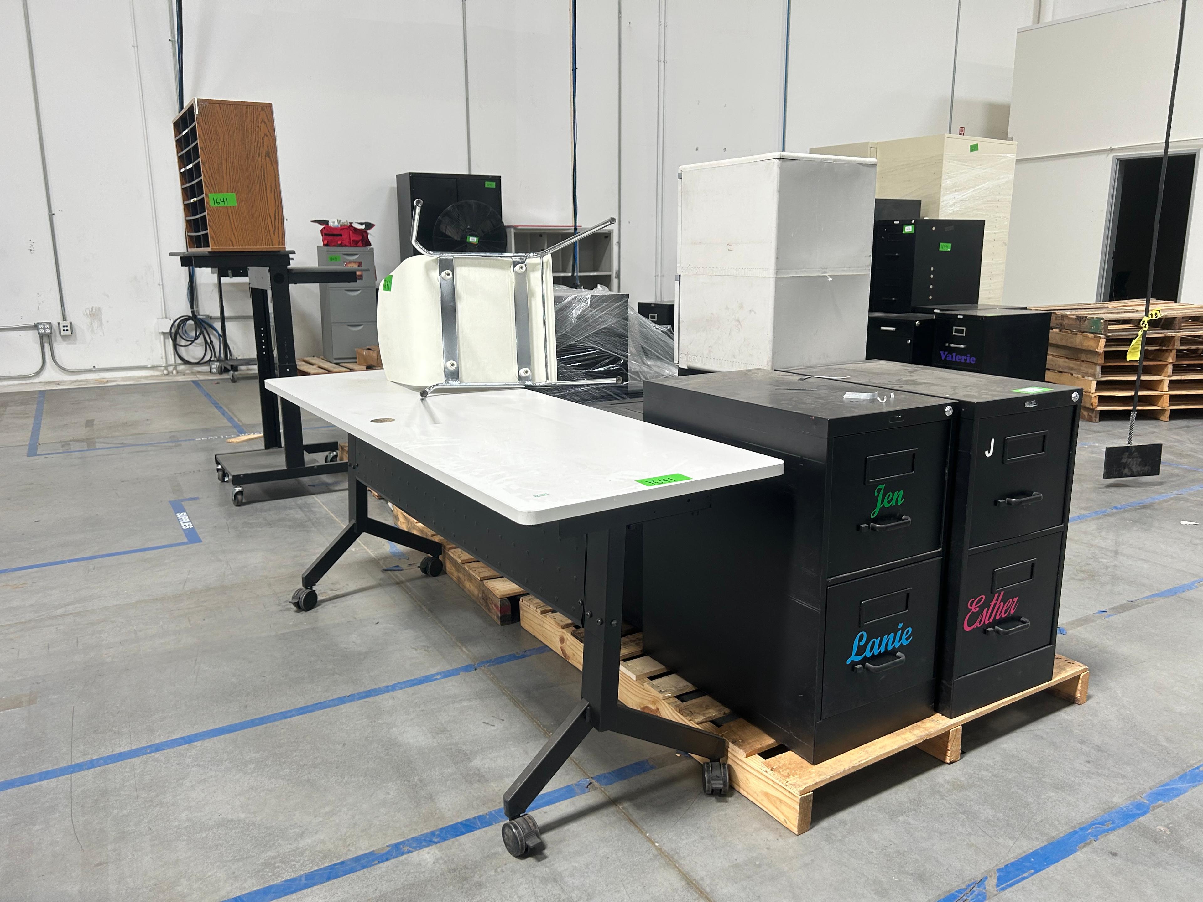 Breakroom Table And Filing Cabinets