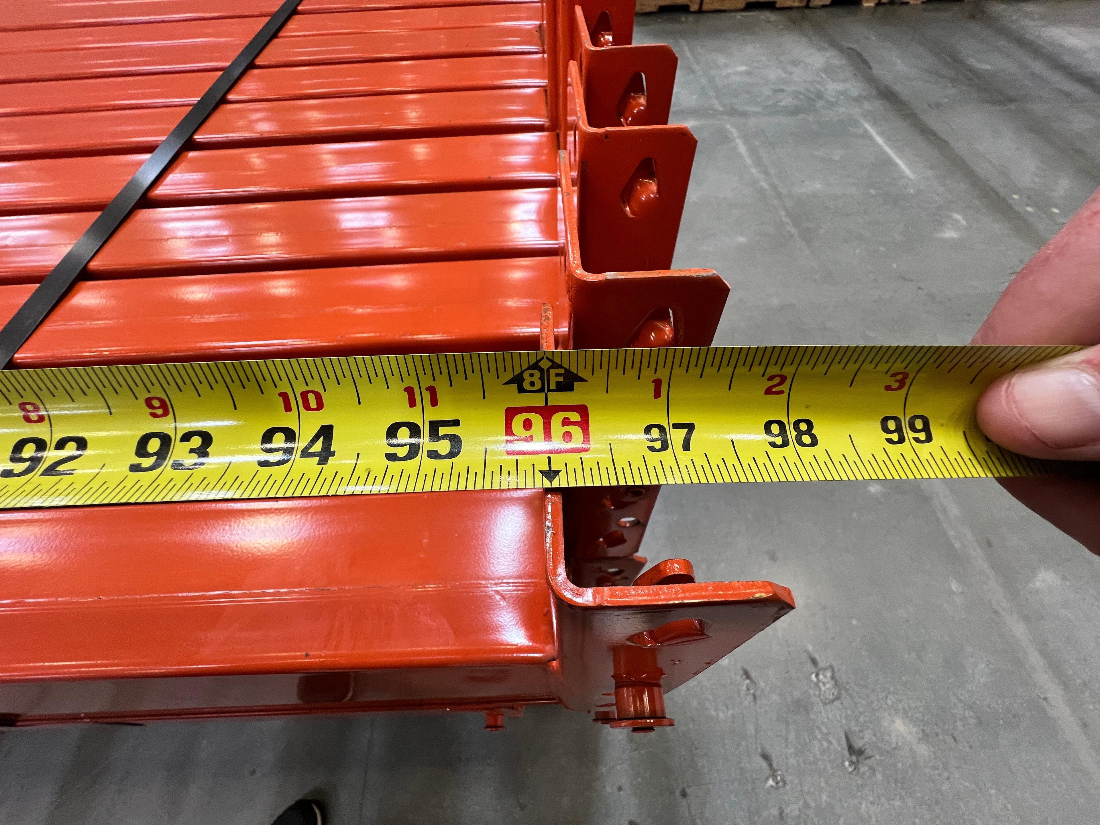 Mecalux Tear Drop Pallet Rack Beams 96" X 4" Tear Drop