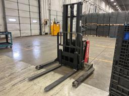 2013 Raymond Electric Walkie Straddle Stacker, Model RAS25, w/Battery