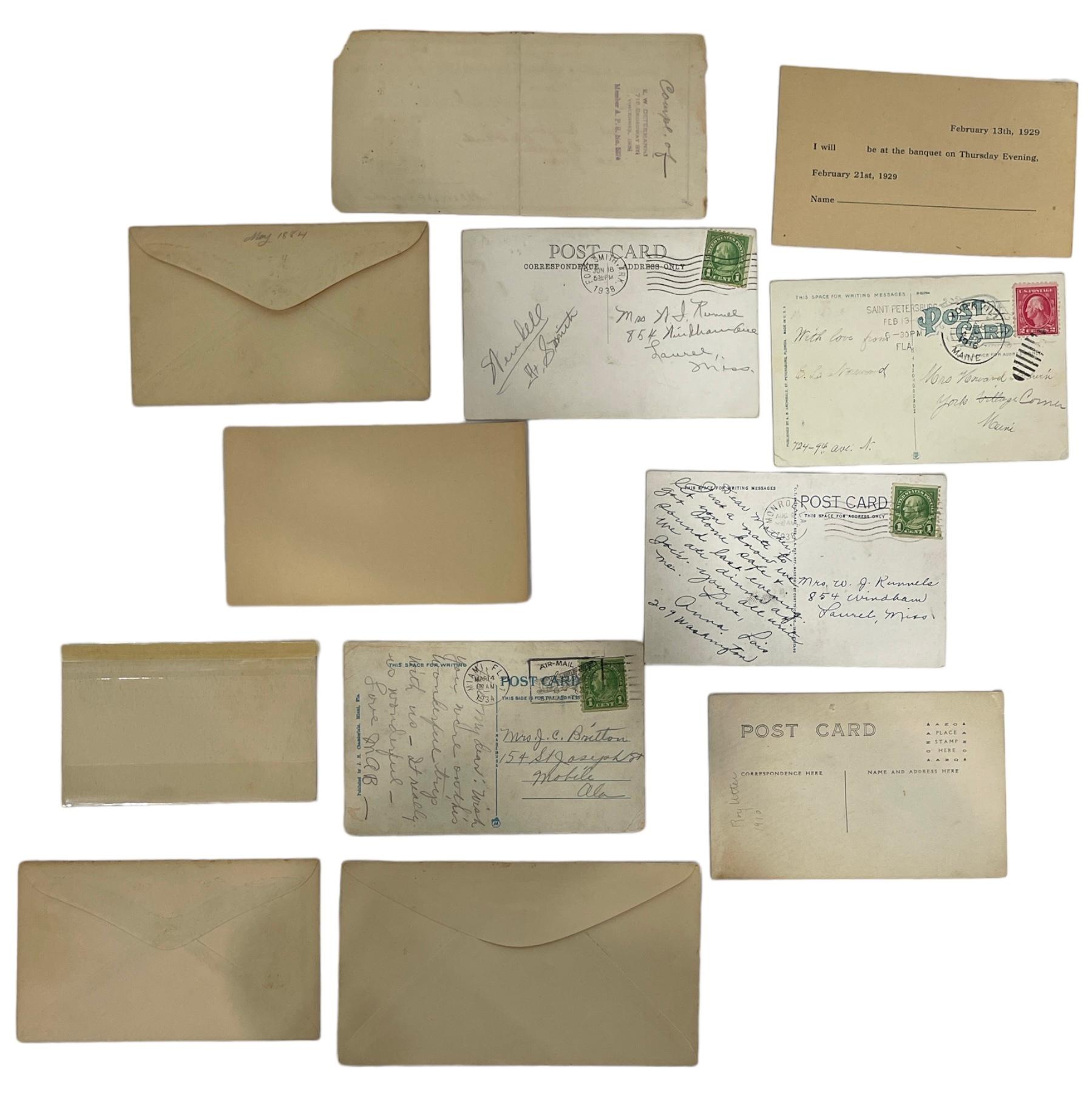 Vintage Envelopes and Postcards with Stamps