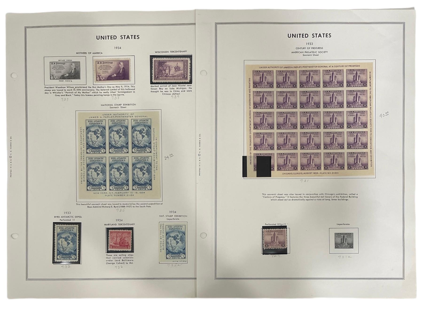 Vintage United State of America Stamp Collection