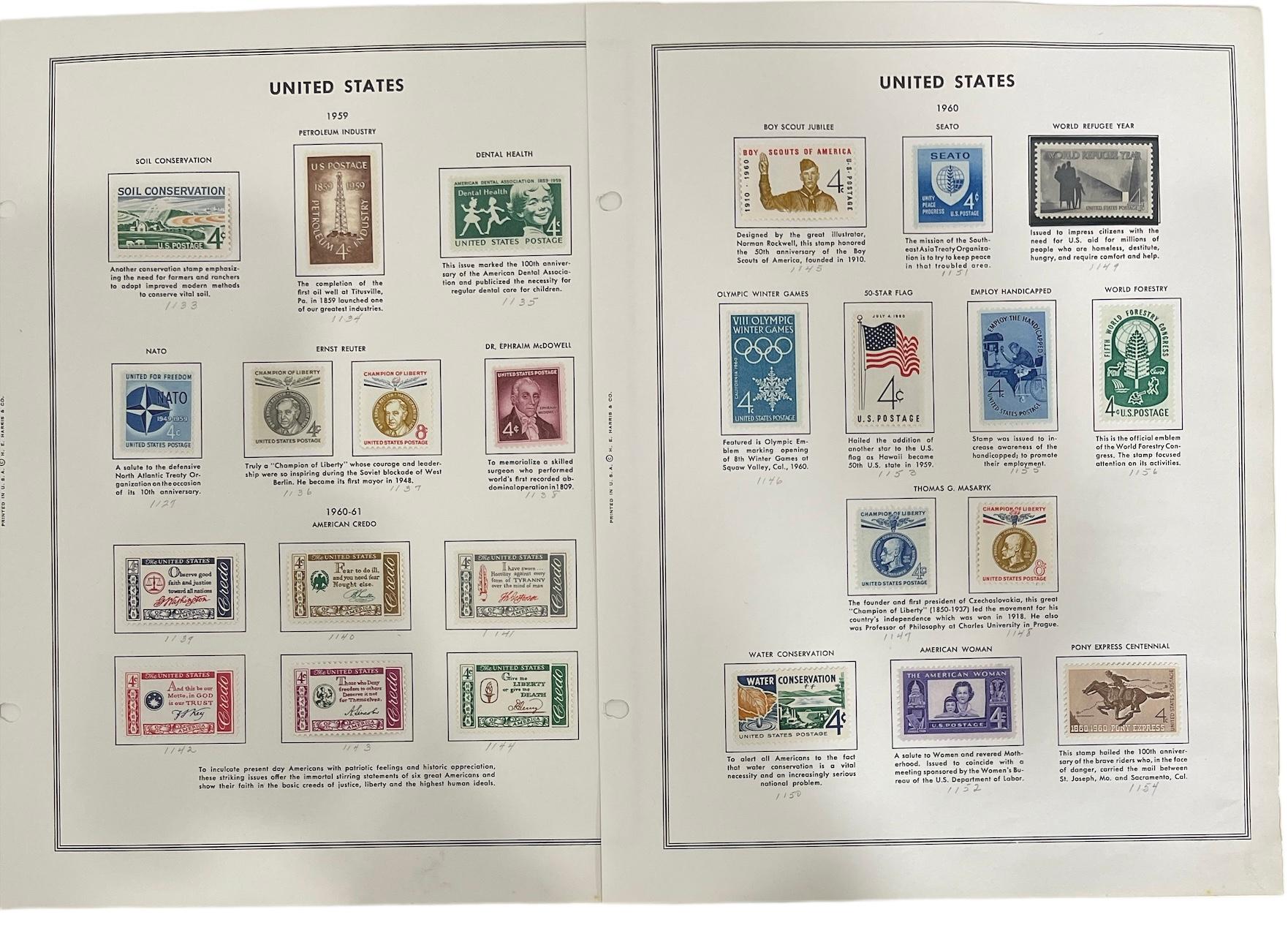 Vintage United State of America Stamp Collection