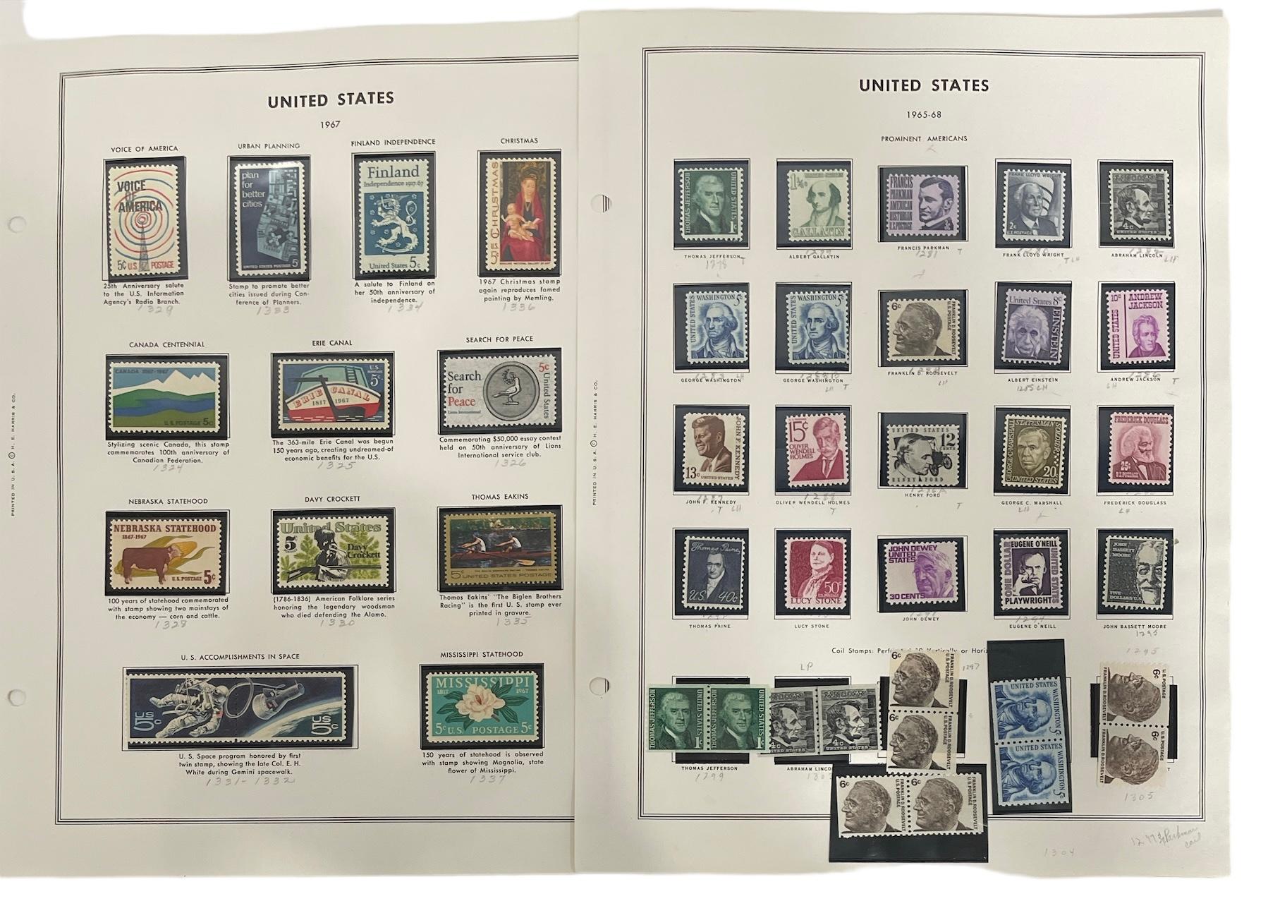 Vintage United State of America Stamp Collection