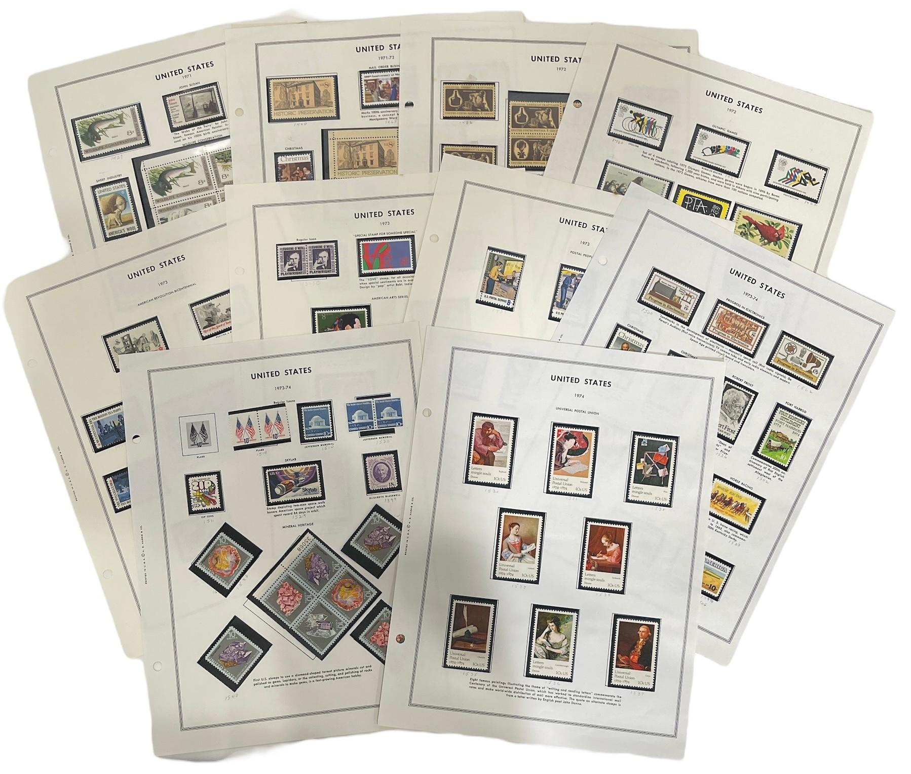 Vintage United State of America Stamp Collection