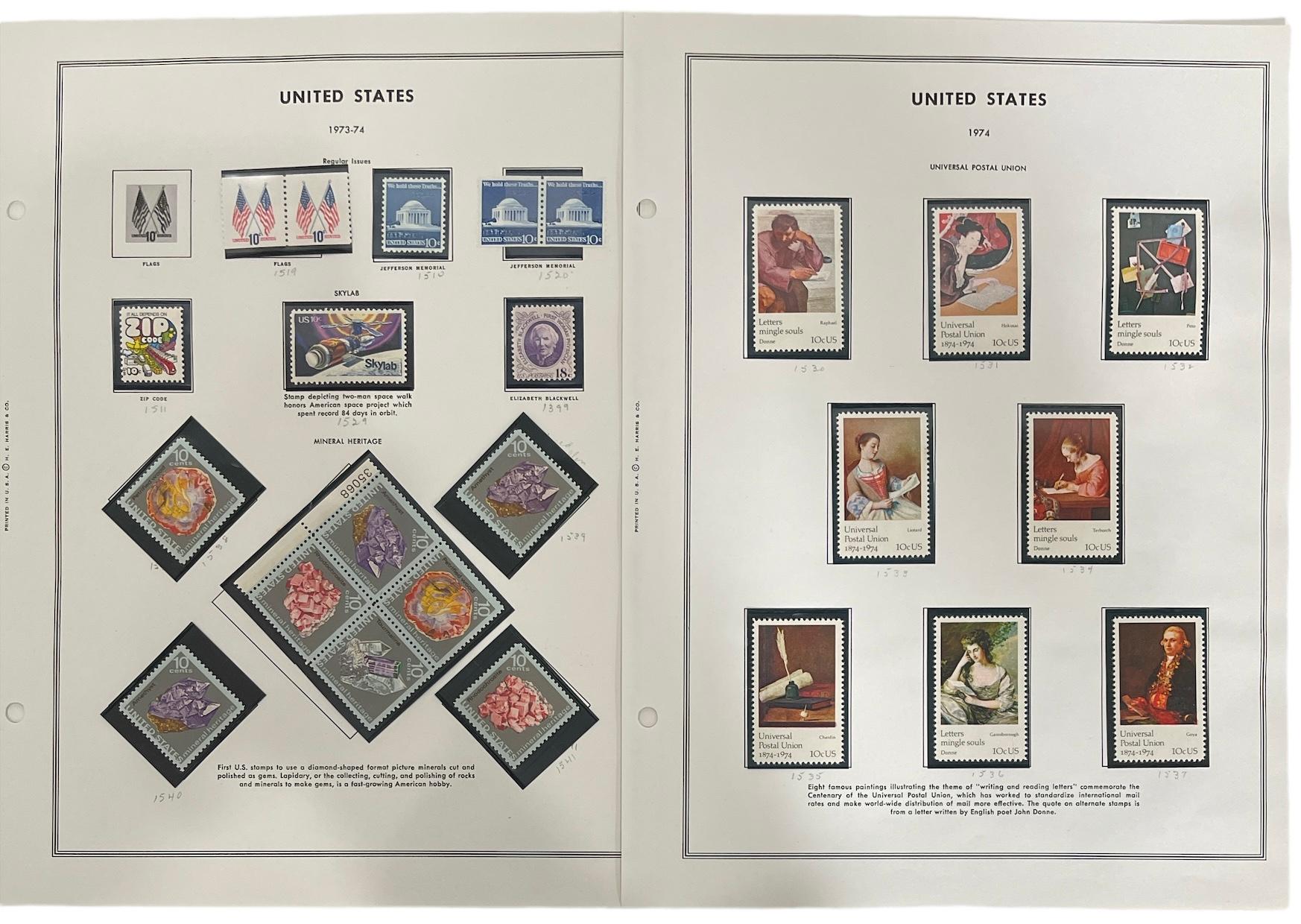 Vintage United State of America Stamp Collection