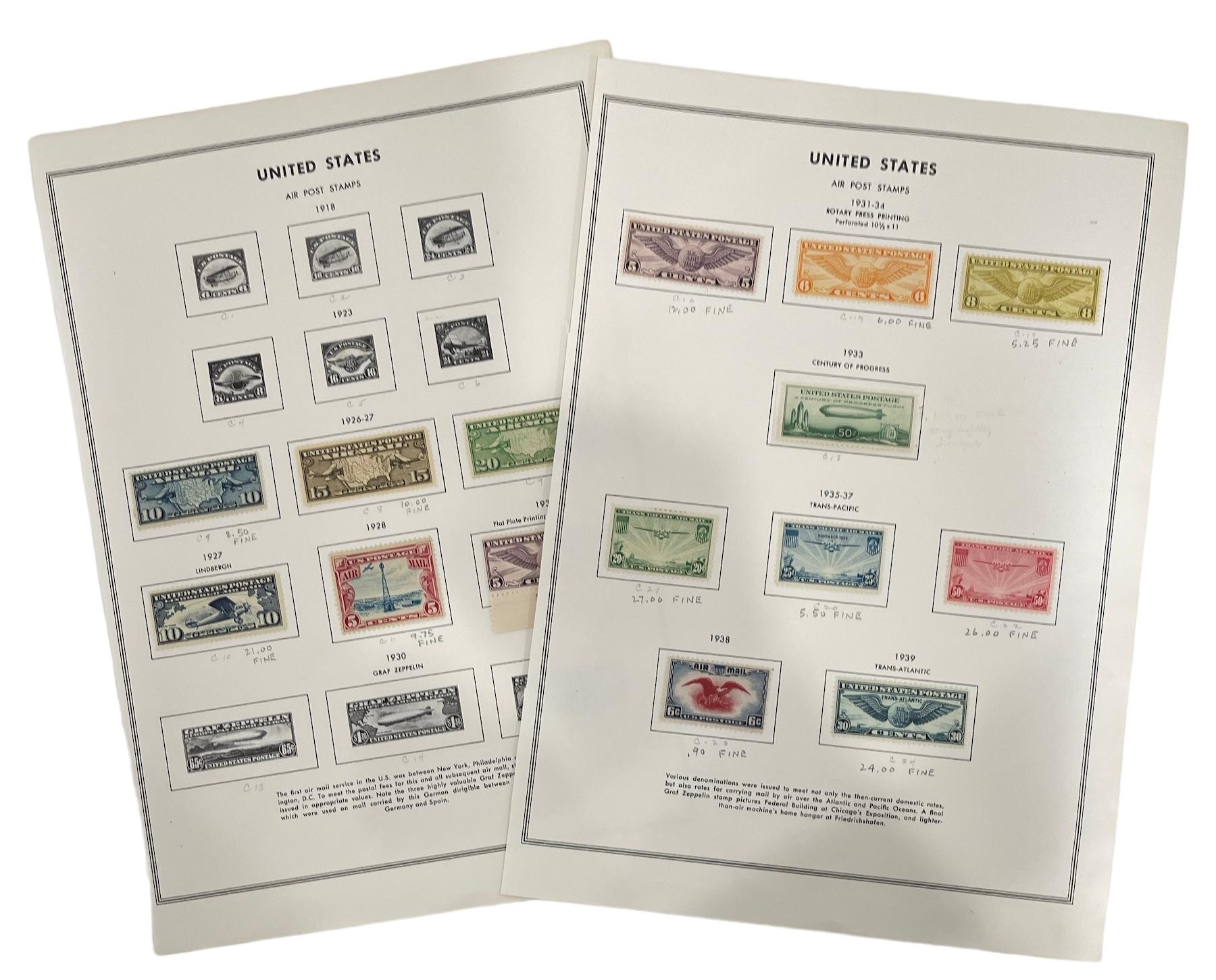 Vintage United State of America Stamp Collection