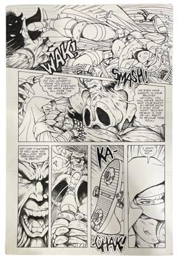 Original Art Comic Book Page From Antarctic Press