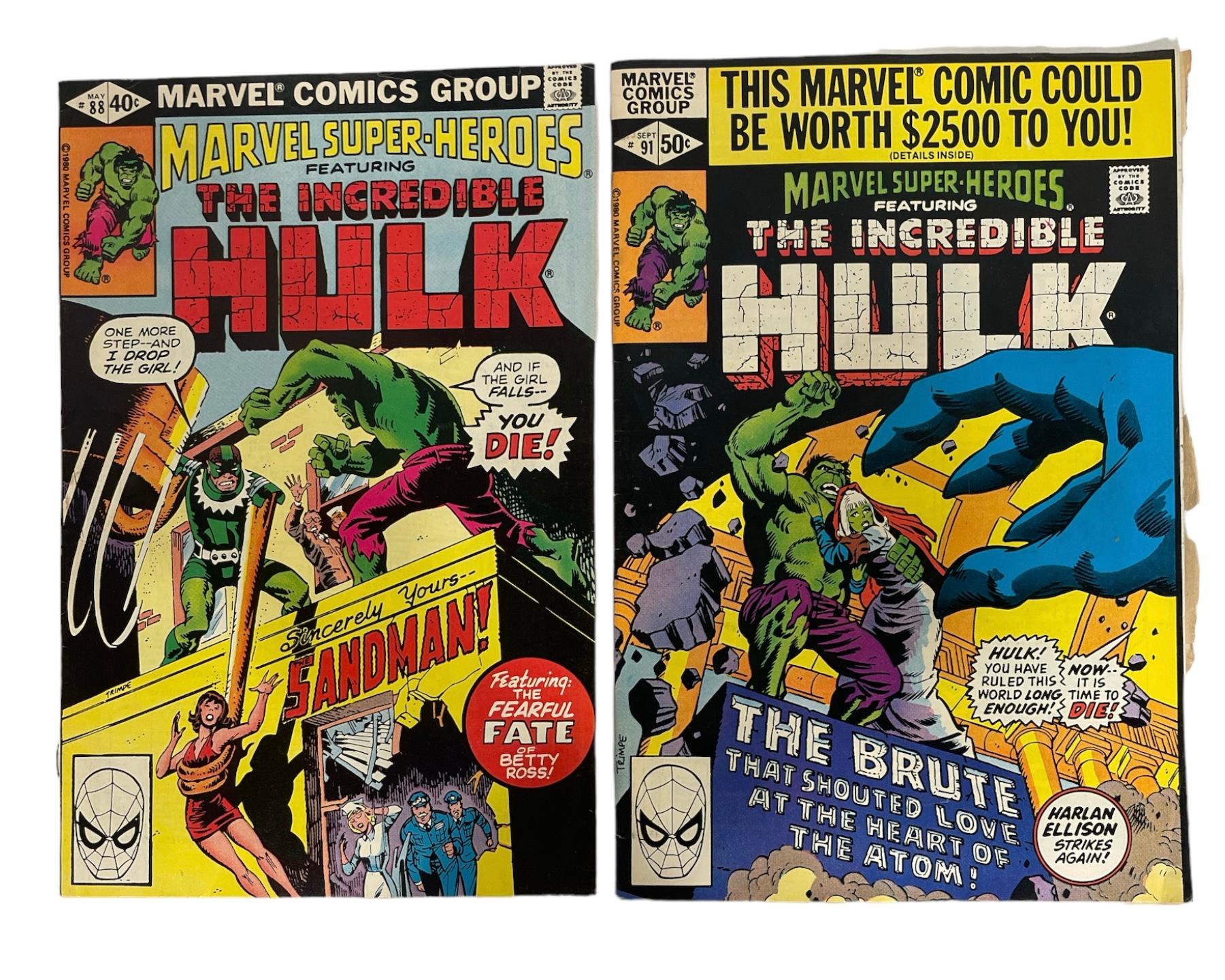 Vintage Marvel Comics - The Incredible Hulk Series