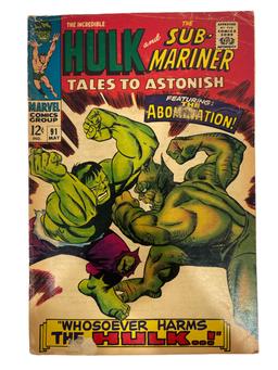 Vintage Marvel Comics - The Incredible Hulk Series No.91 and No.217