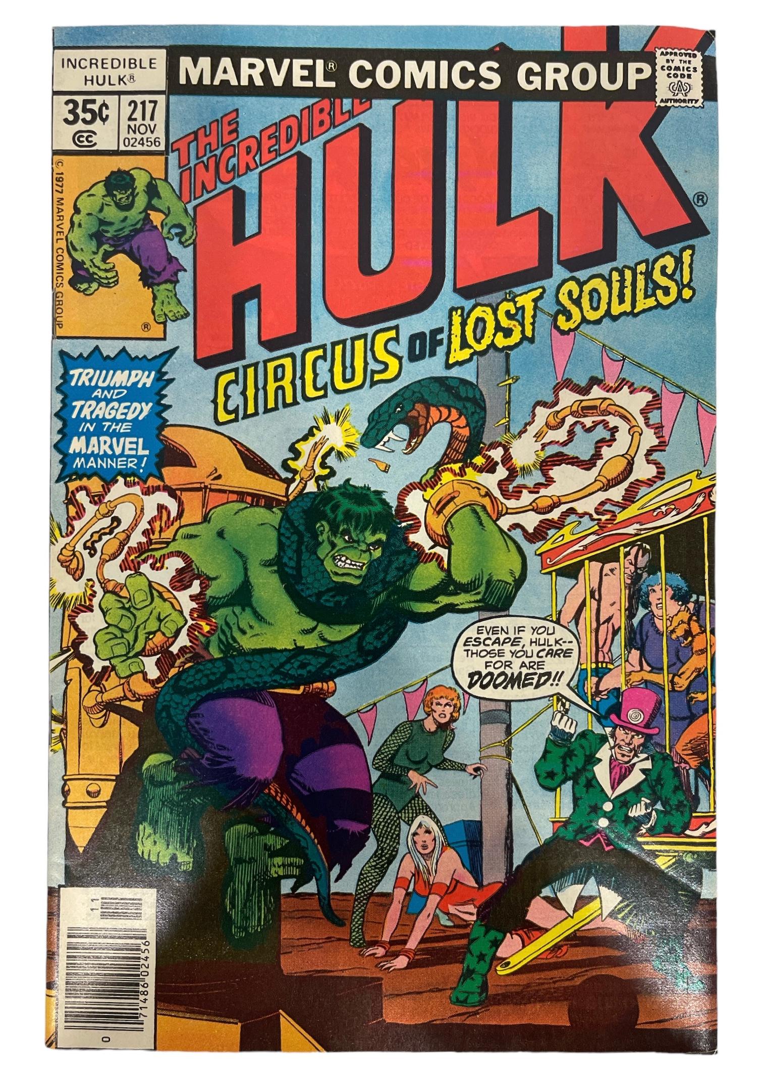 Vintage Marvel Comics - The Incredible Hulk Series No.91 and No.217