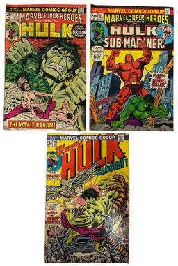 Vintage Marvel Comics - The Incredible Hulk and Sub-Mariner Series Comics