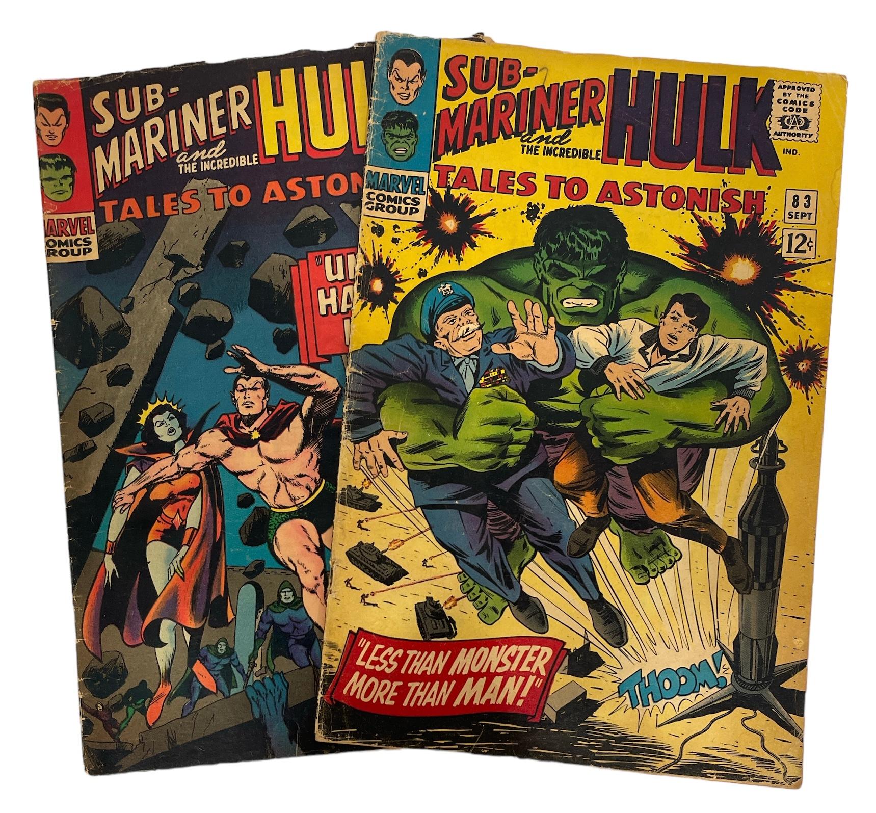 Vintage Marvel Comics - Sub-Mariner and The Incredible Hulk No.76 and 83