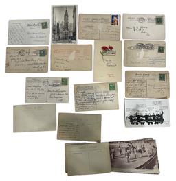 Vintage Postcards with Stamps and One Postcard Booklet