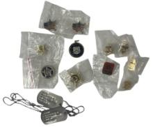 Army Pins and ID Dog Tag Collection