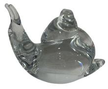 Crystal Snail With Signature on the Bottom