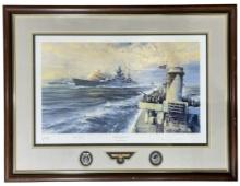 Signed Framed Offshore Bombardment by RObert Taylor | No. 411 | With COA