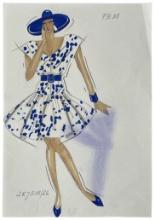 Christian Dior | Original Designer Sketch | One of a Kind Artwork