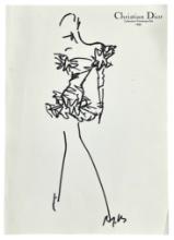 Christian Dior | Original Designer Sketch Signed | One of a Kind Artwork
