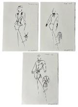 Christian Dior | Original Dior Stamp On Fashion Sketches | Prints