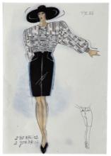 Christian Dior | Original Designer Sketch | One of a Kind Artwork