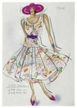 Christian Dior | Original Designer Sketch | One of a Kind Artwork