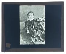 Vintage Glass Photo Slide