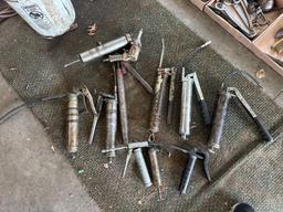 Lot of 10 Grease Guns - 1 Pneumatic