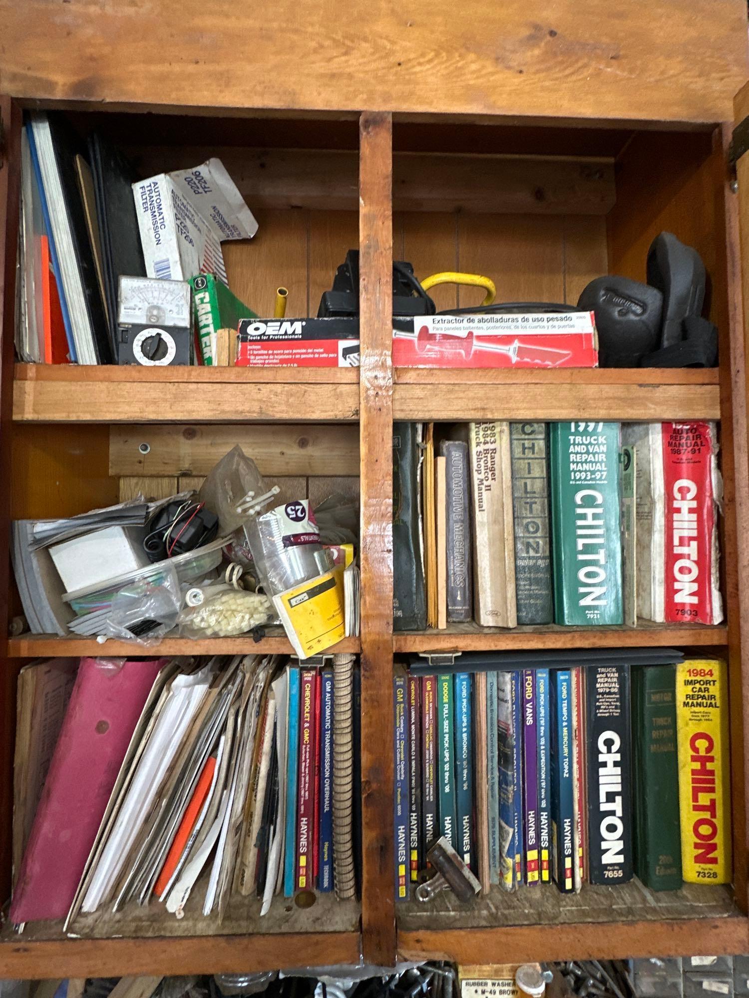 Chilton & Haynes Manuals - Cabinet Contents