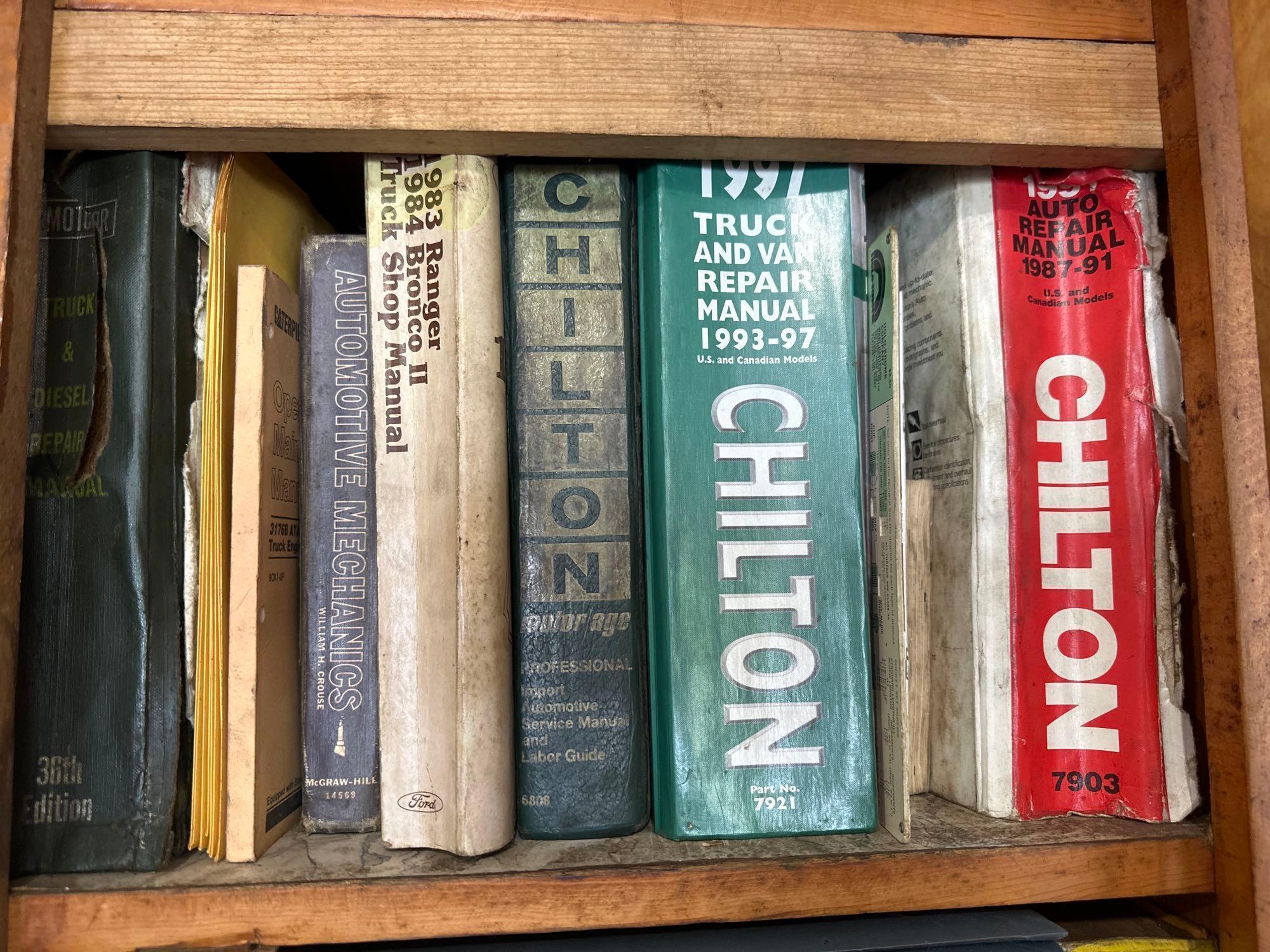 Chilton & Haynes Manuals - Cabinet Contents