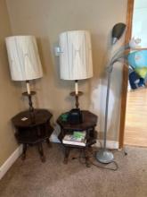 2 End Tables and Floor Lamp