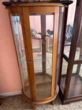 Curved Front Oak Curio