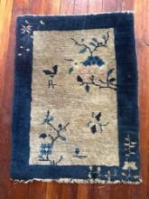 33" x 25" Chinese Oriental Wool Rug