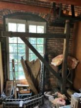 Vintage Carriage House Wooden Jib Crane