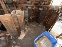 6 Antique Wooden Louvered Shutters