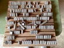 Lead Printing Press Letters & Numbers