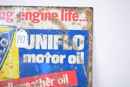 Uniflo Motor Oil sign
