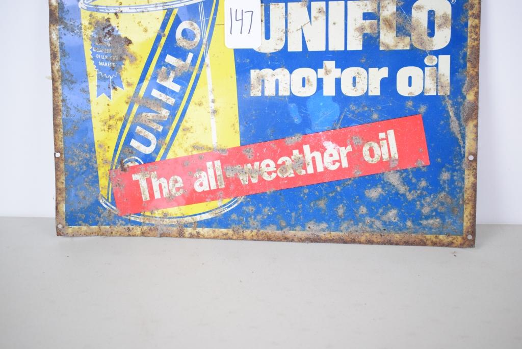 Uniflo Motor Oil sign